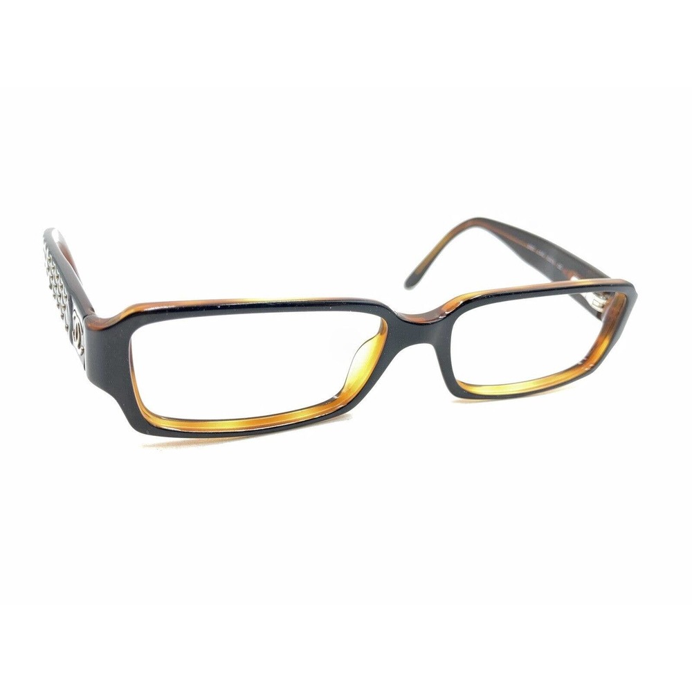 Chanel RARE 3093 c.542 Black Brown Tortoise Eyeglasses Frames 52-15 135 Italy
